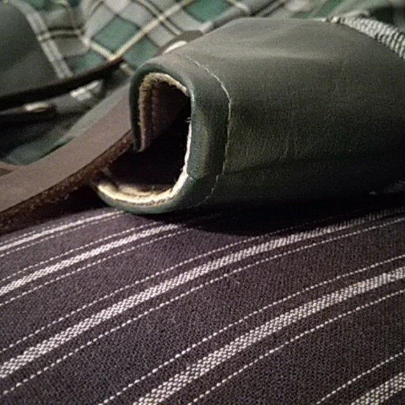 Green tartan handbag - Picture 6 of 8